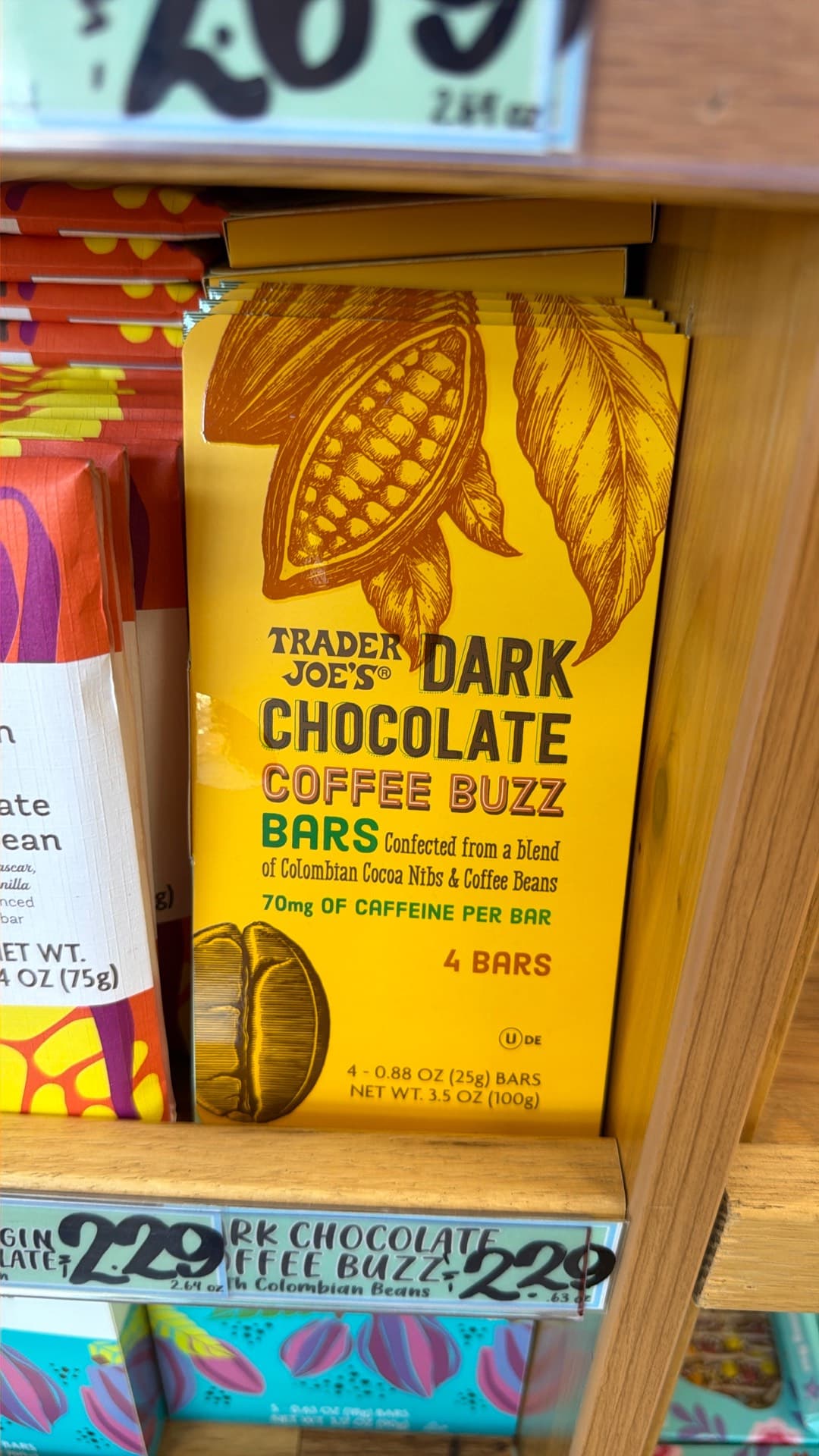 Trader Joe's Dark Chocolate Coffee Buzz Bars