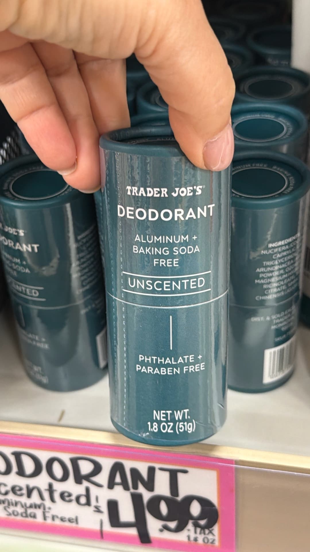 Trader Joe's Unscented Deodorant