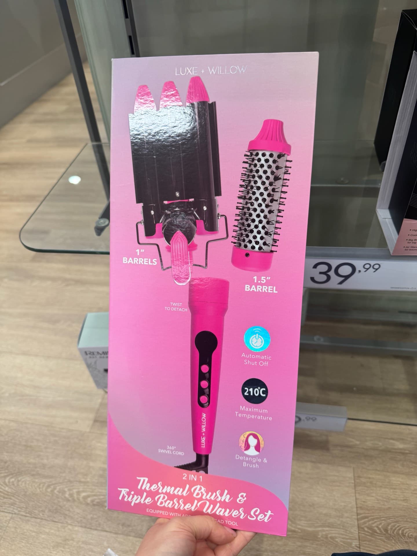 2-in-1 Thermal Brush & Triple Barrel Waver Set