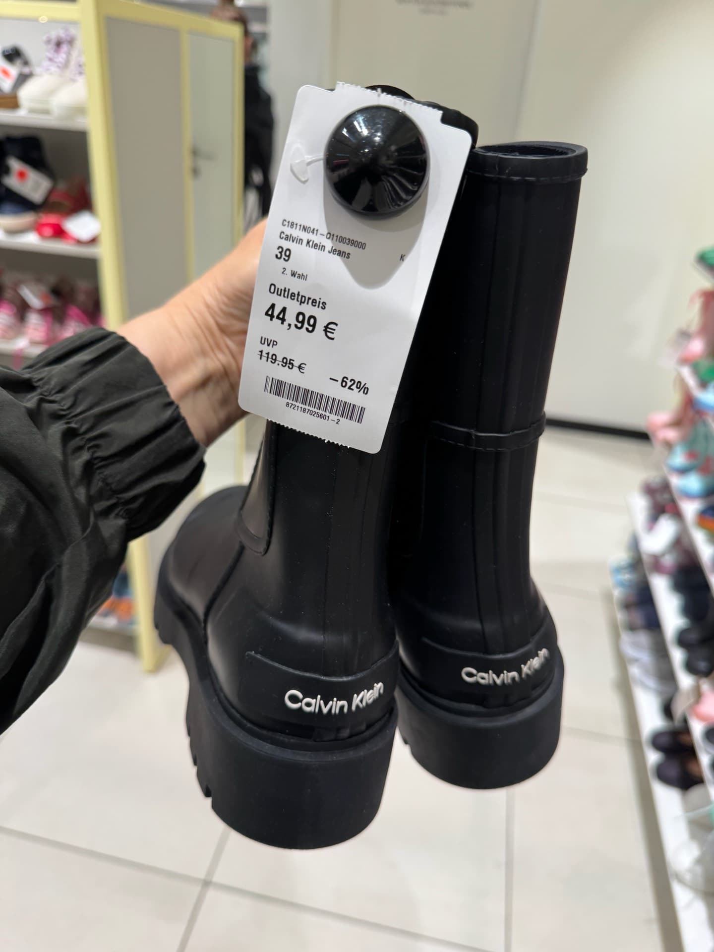 Calvin Klein Black Rain Boots