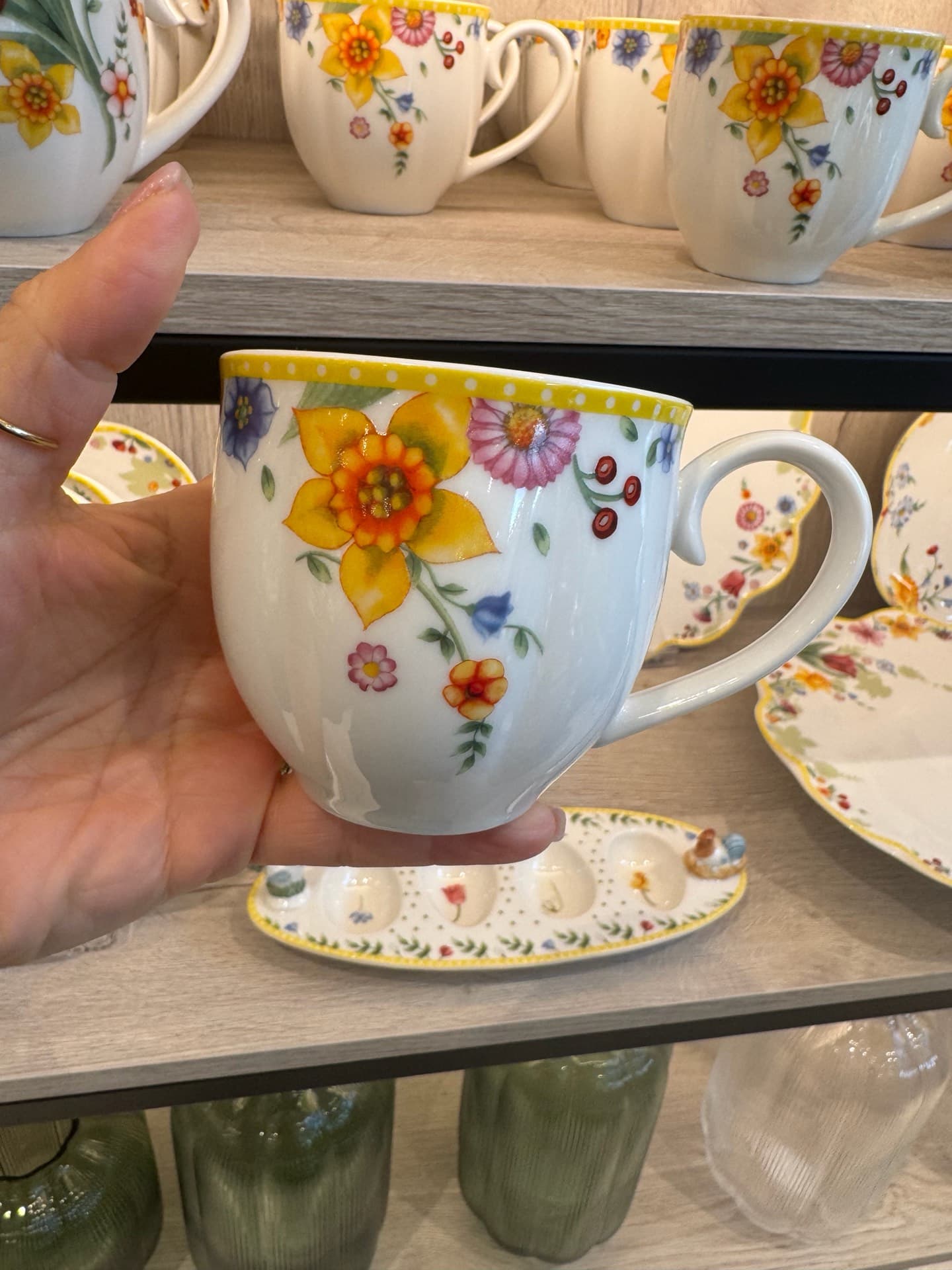 Floral Porcelain Cup