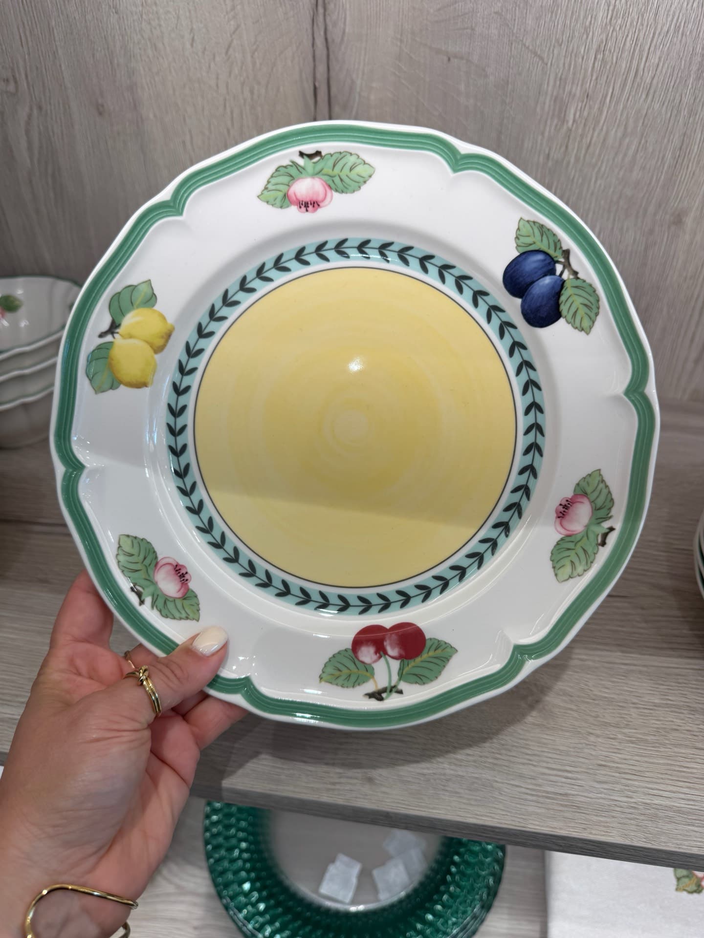 Decorative Plate with Fruit Design