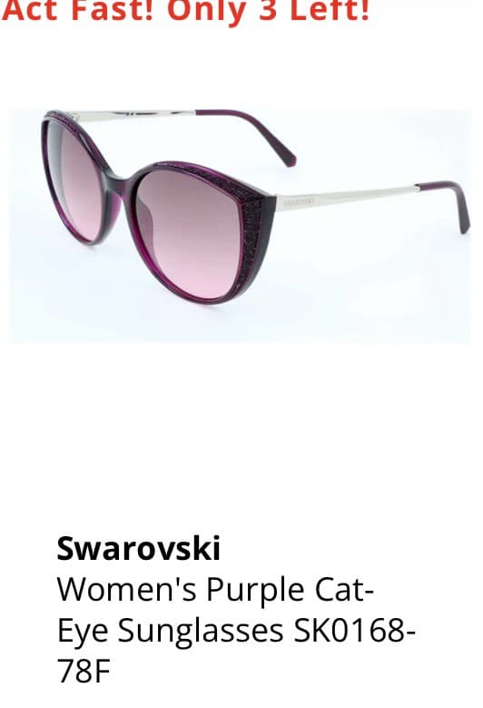 Swarovski Women's Cat-Eye Sunglasses