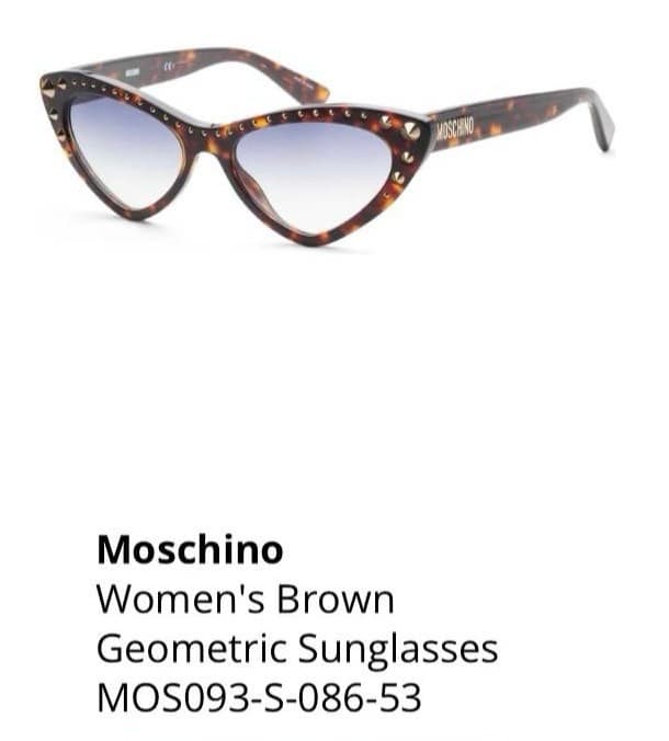Moschino Brown Geometric Sunglasses