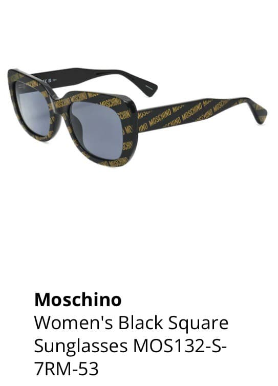 Moschino Black Square Sunglasses