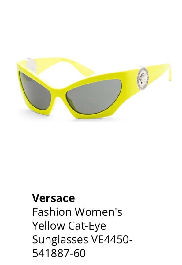 Versace Yellow Cat-Eye Sunglasses