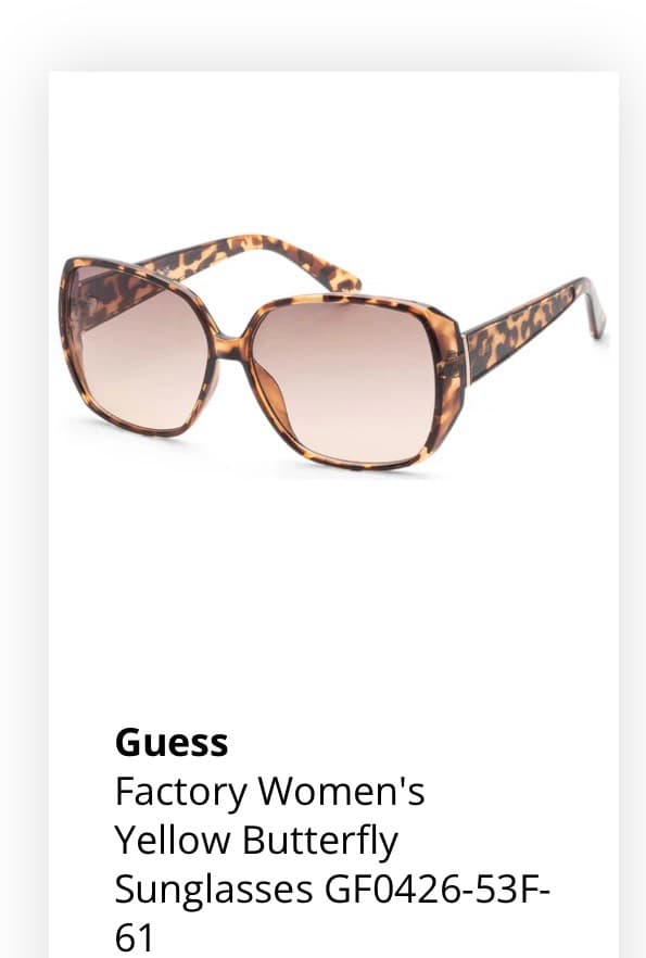 Guess Women's Butterfly Sunglasses
