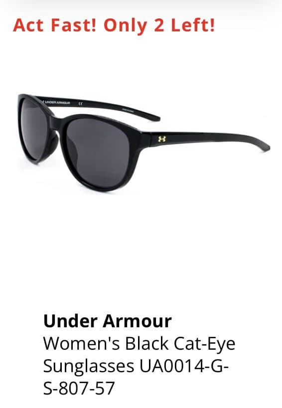 Under Armour Cat-Eye Sunglasses