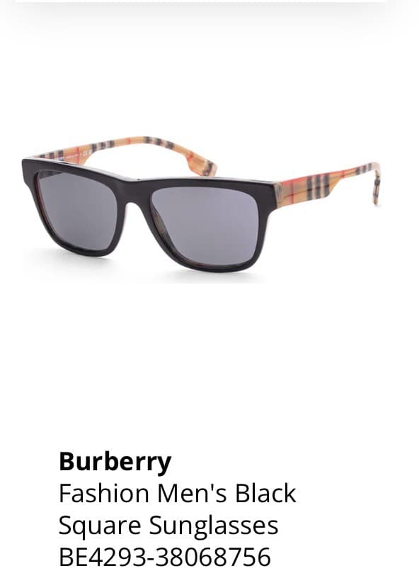 Burberry Men's Square Sunglasses