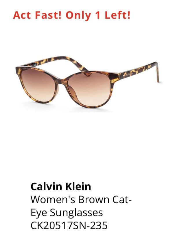 Calvin Klein Cat-Eye Sunglasses