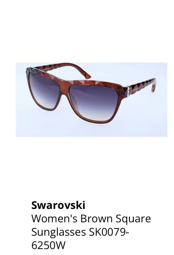 Swarovski Brown Square Sunglasses