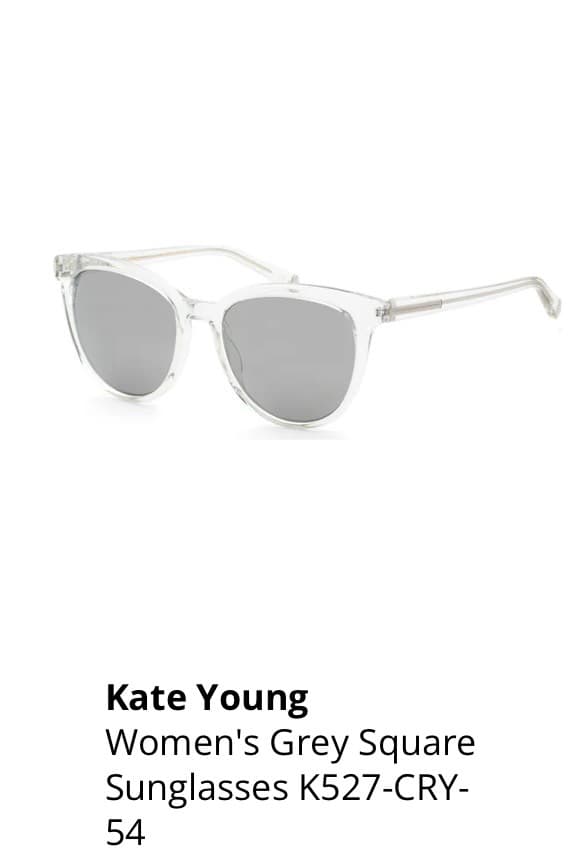 Kate Young Grey Square Sunglasses