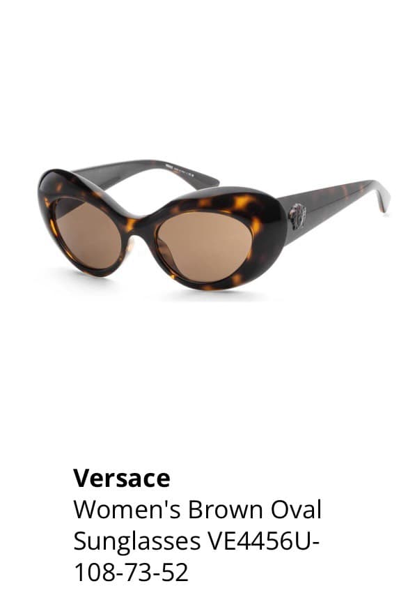 Versace Women's Brown Oval Sunglasses