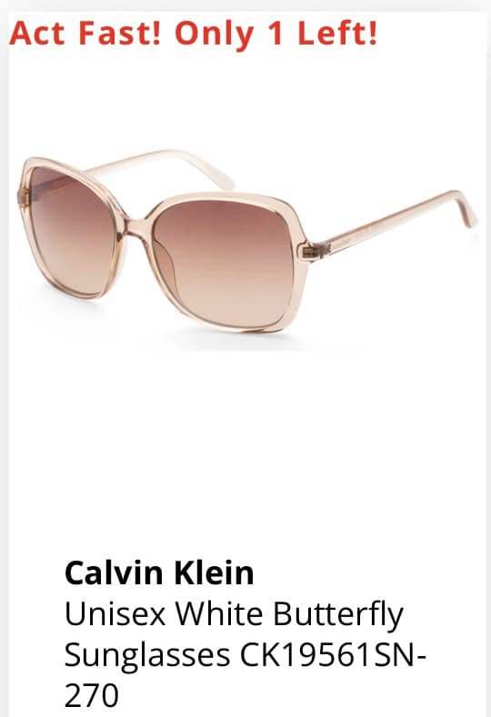 Calvin Klein Butterfly Sunglasses