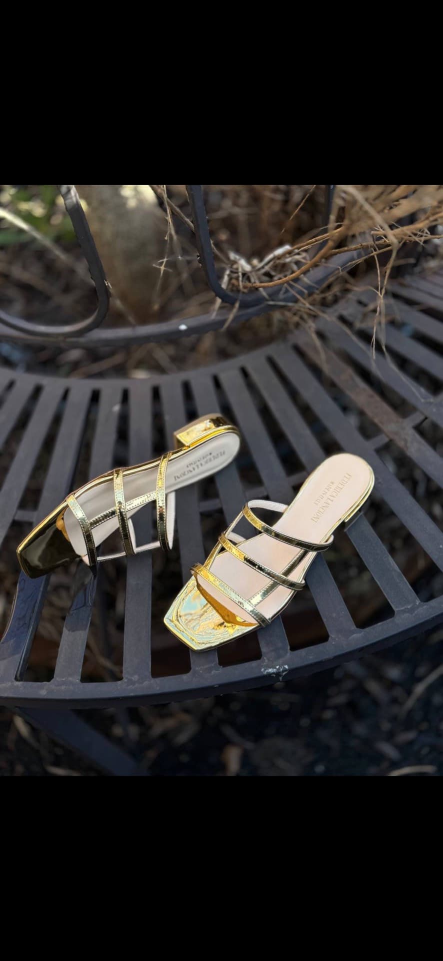 Trendy Metallic Sandals