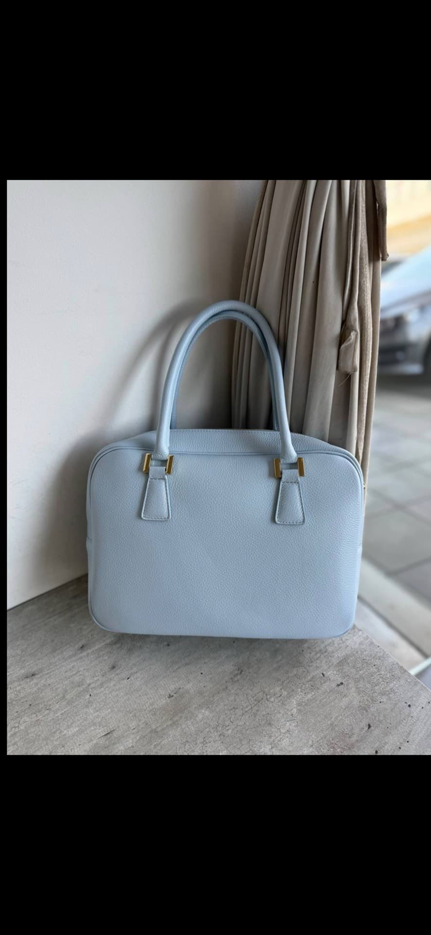 Chic Light Blue Handbag