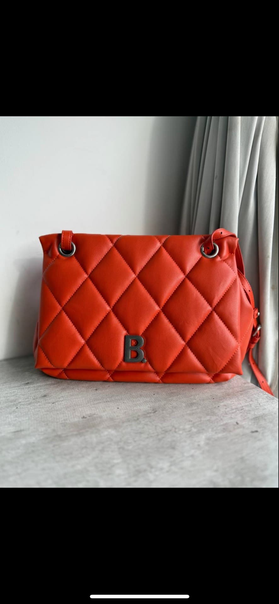 Chic Red Quilted Handbag
