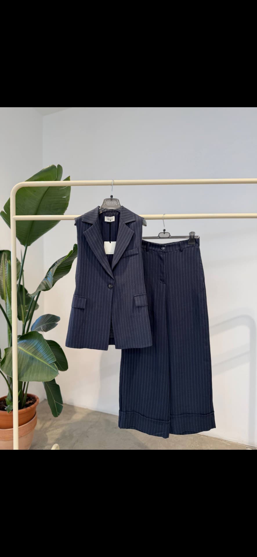 Stylish Pinstriped Suit