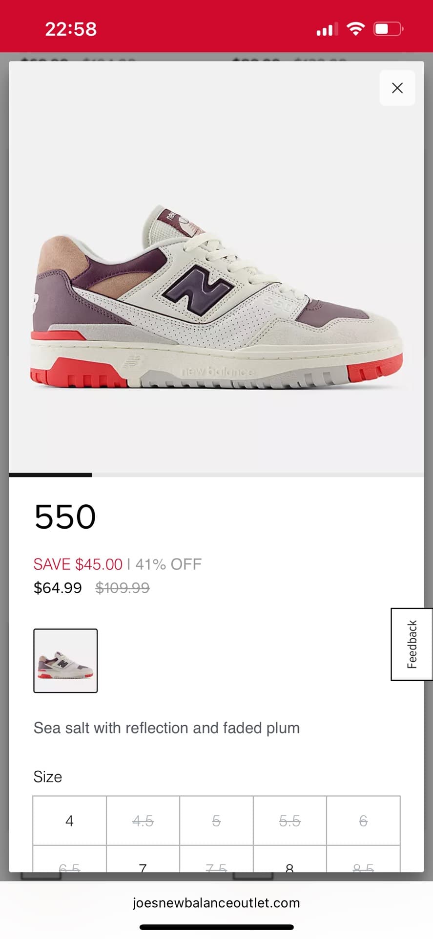 New Balance 550 Sneakers