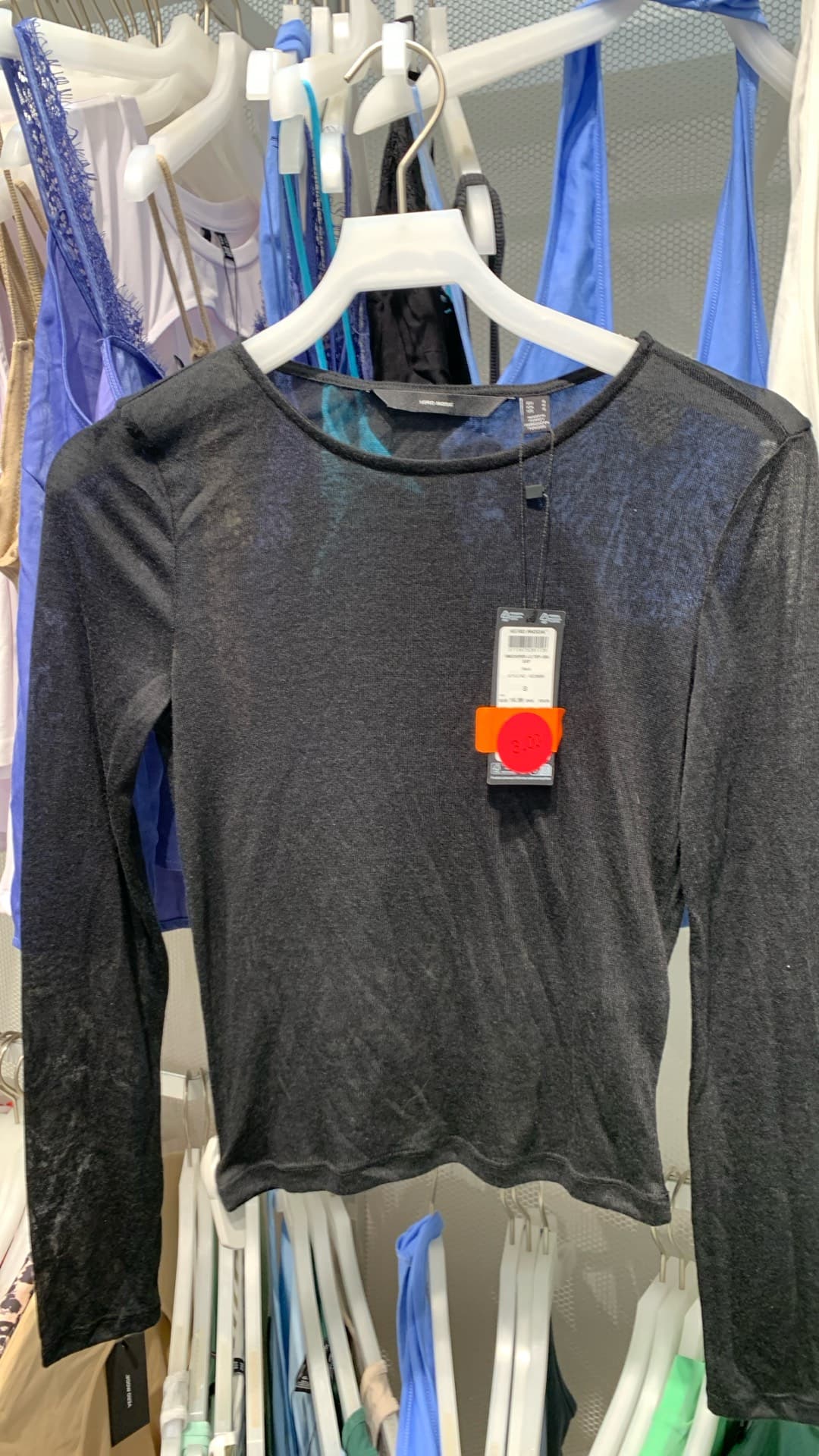 Trendy Black Long Sleeve Top
