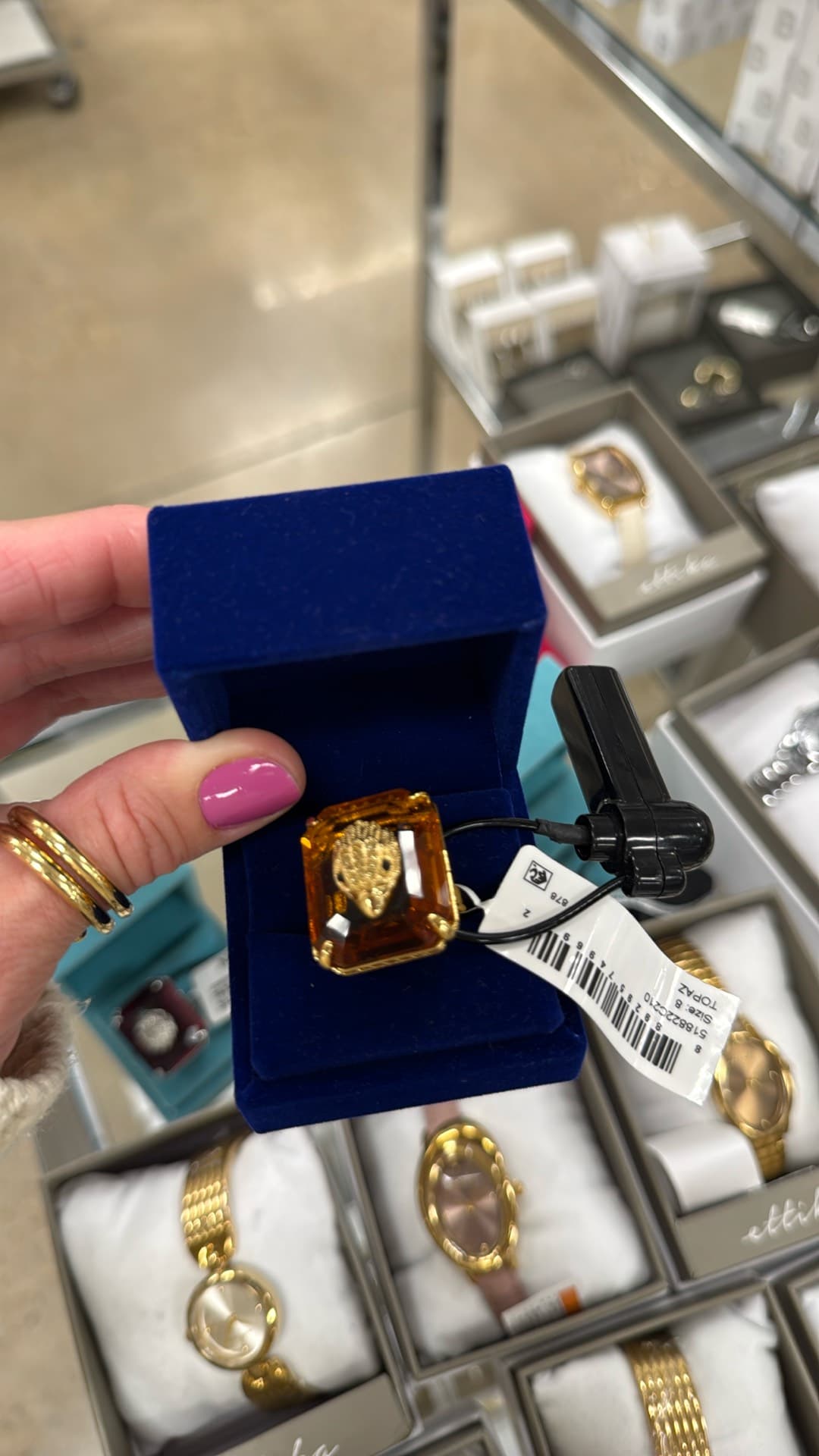 Elegant Amber Ring