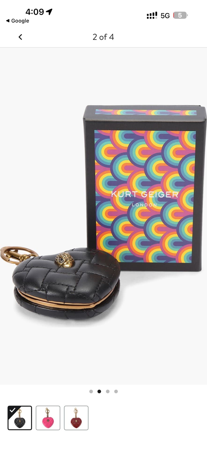 Kurt Geiger Heart-Shaped Coin Purse