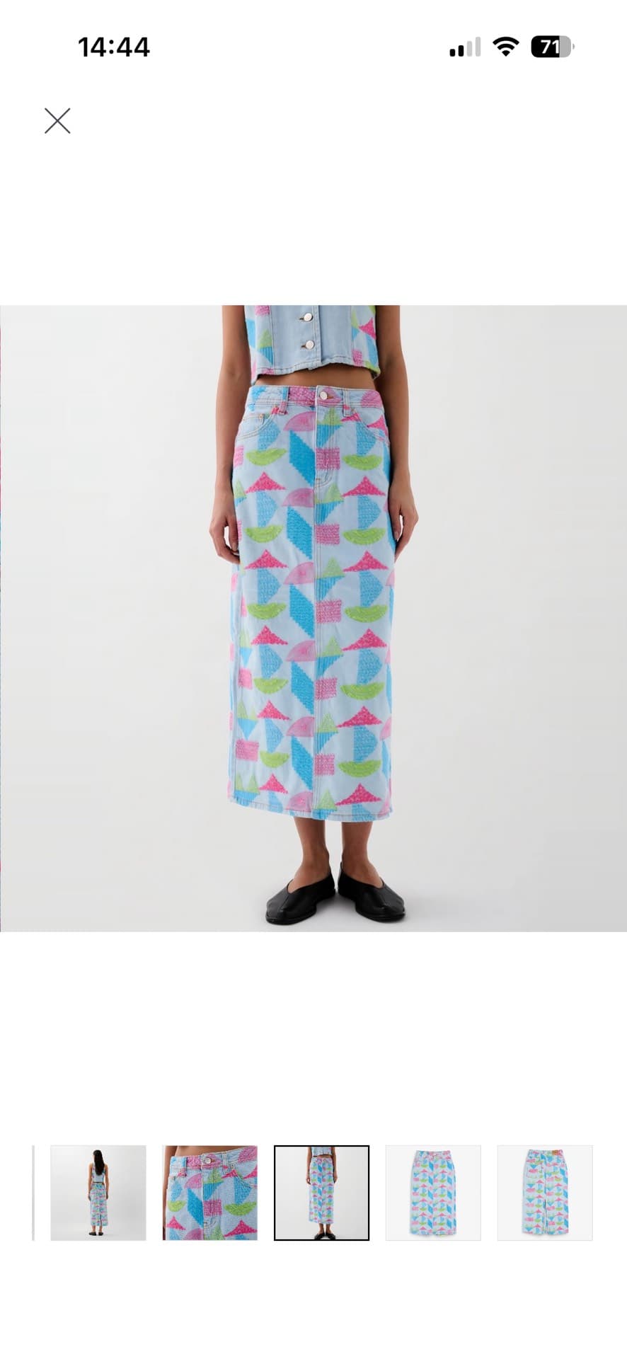 Colorful Denim Skirt