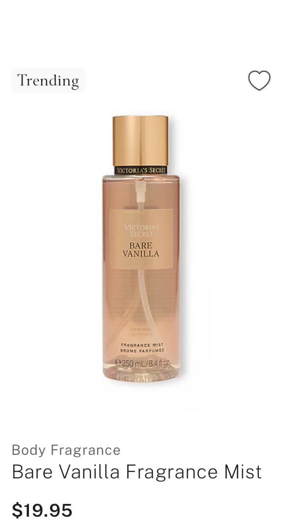 Bare Vanilla Fragrance Mist