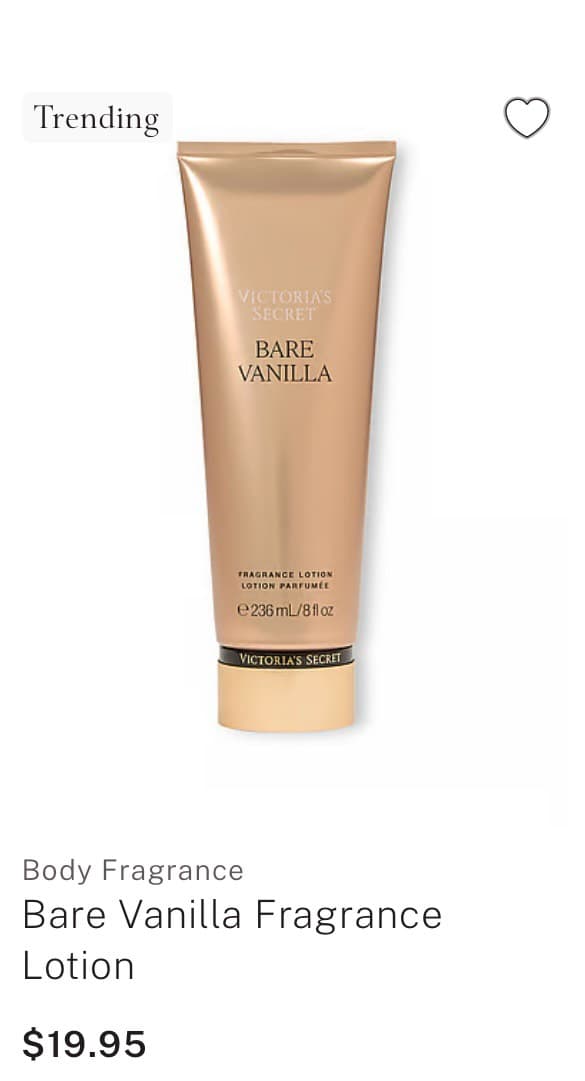 Bare Vanilla Fragrance Lotion