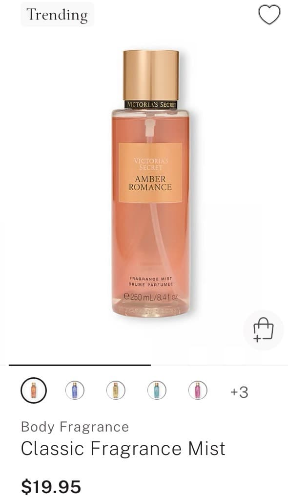 Amber Romance Body Mist