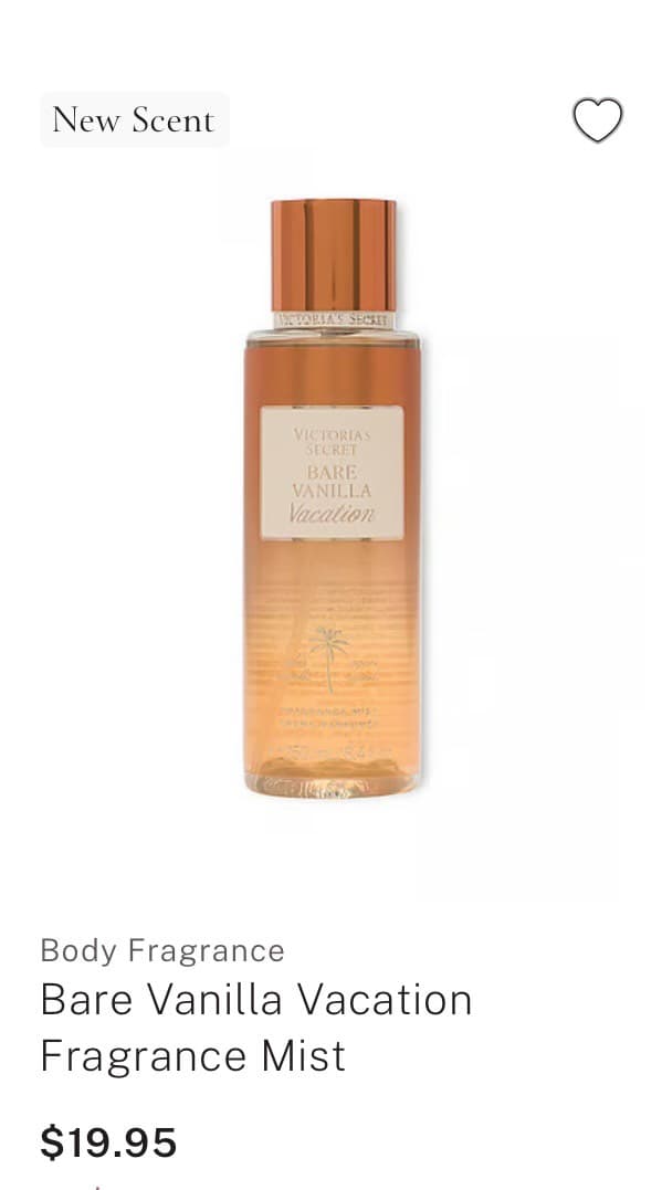 Bare Vanilla Vacation Mist