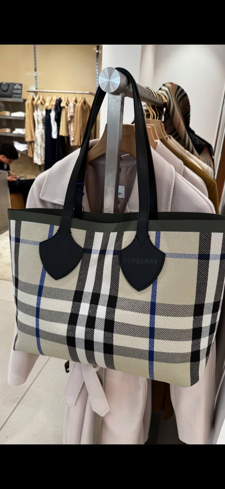 Burberry Plaid Tote Bag