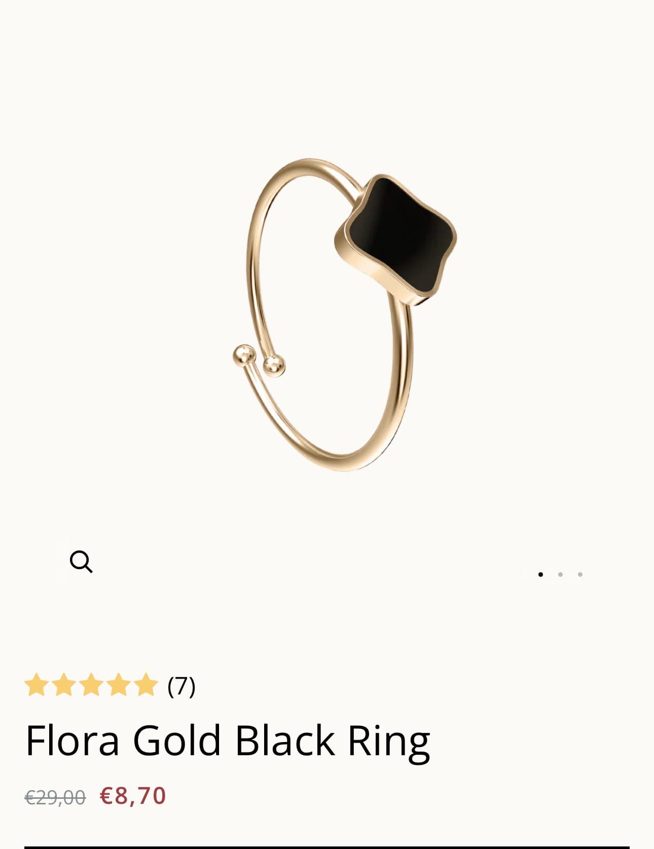 Кольцо Flora Gold Black