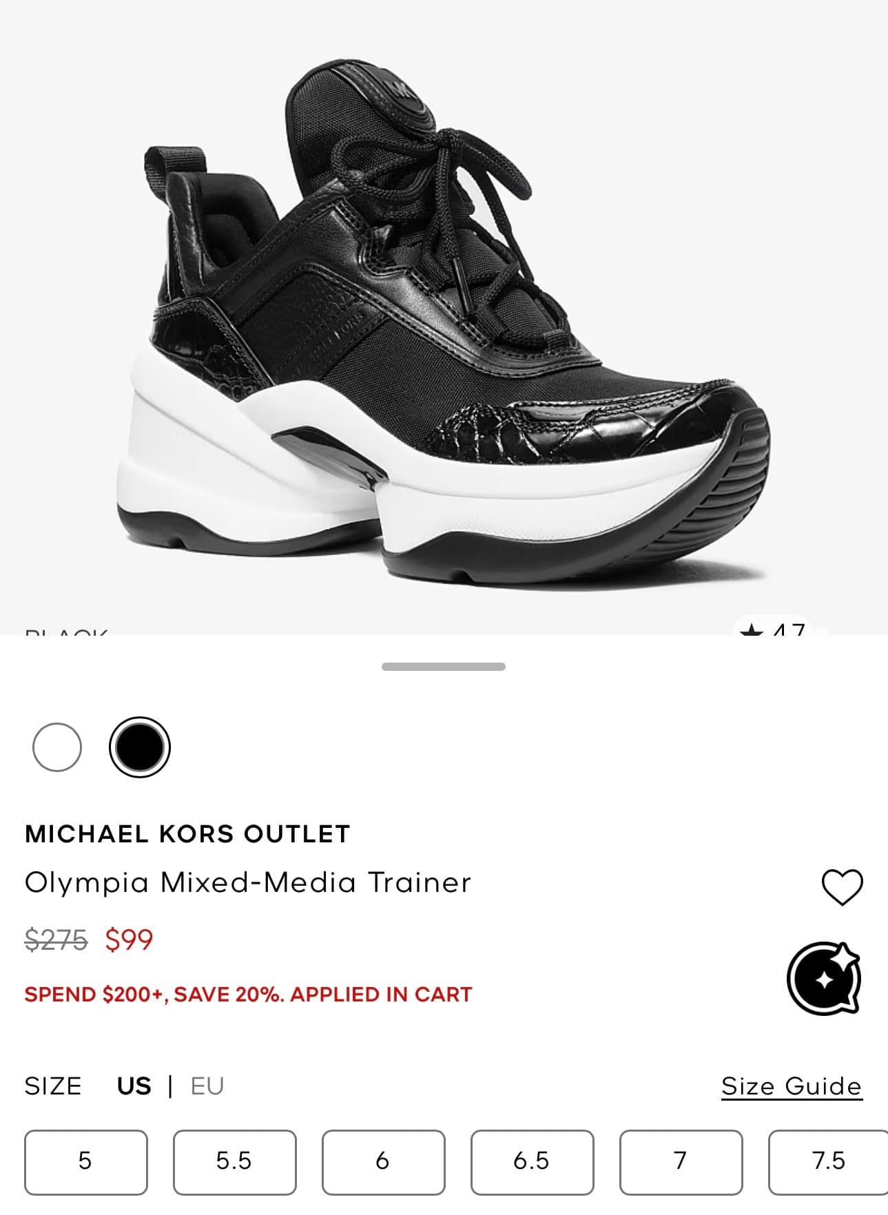 Michael Kors Olympia Mixed-Media Trainer