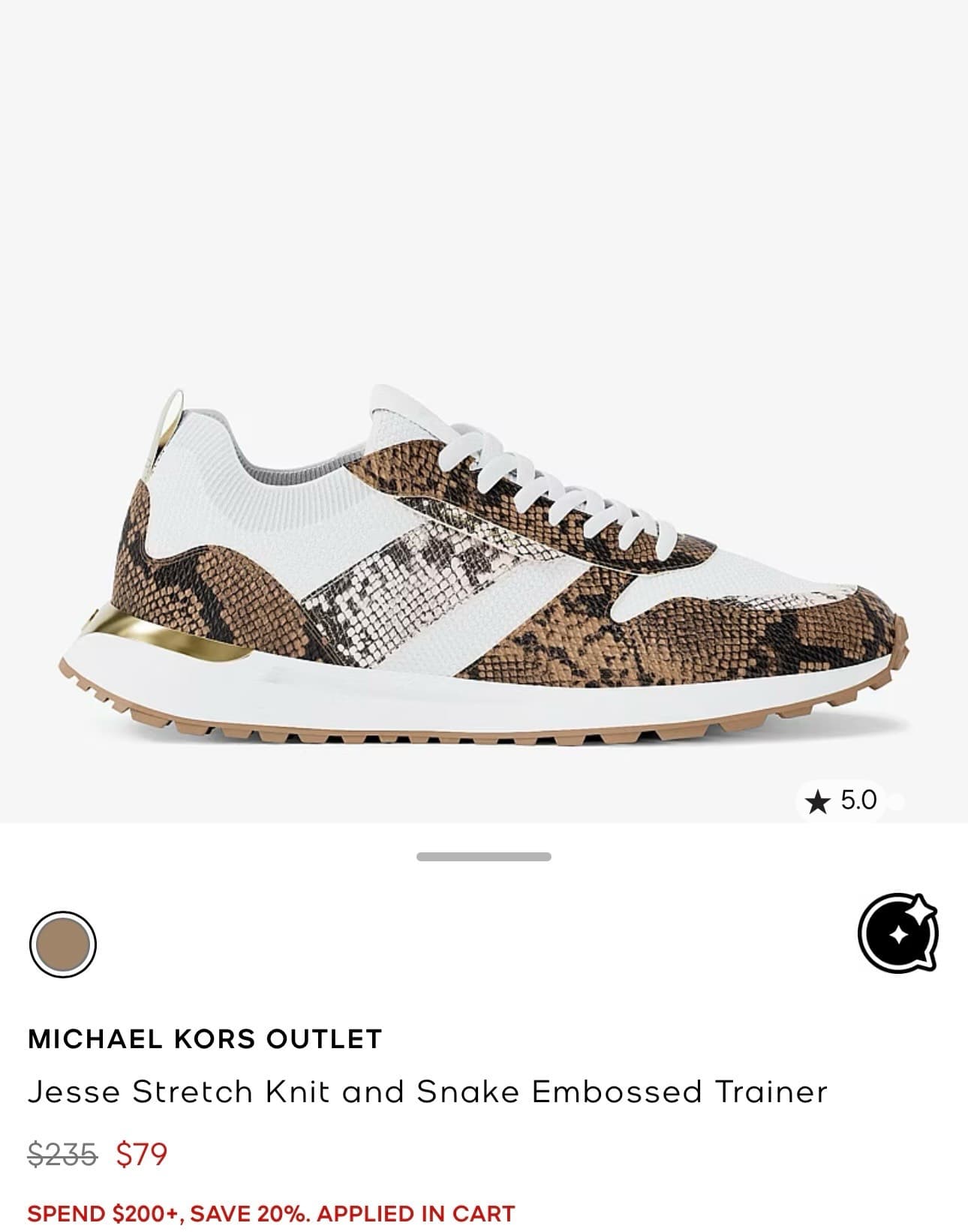 Michael Kors Snake Embossed Trainers
