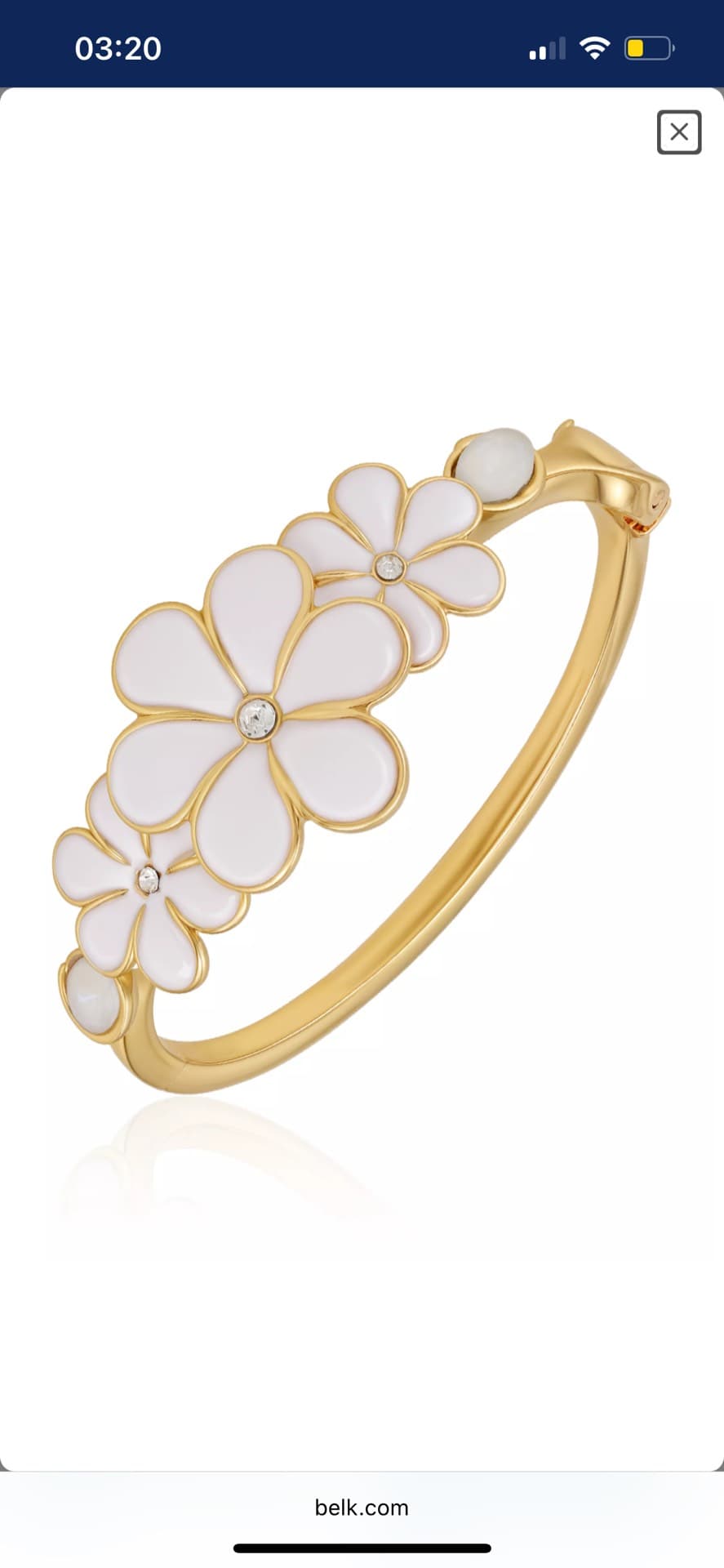 Floral Bangle Bracelet