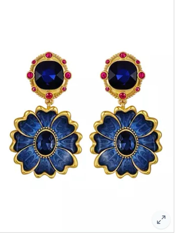 Floral Gemstone Earrings