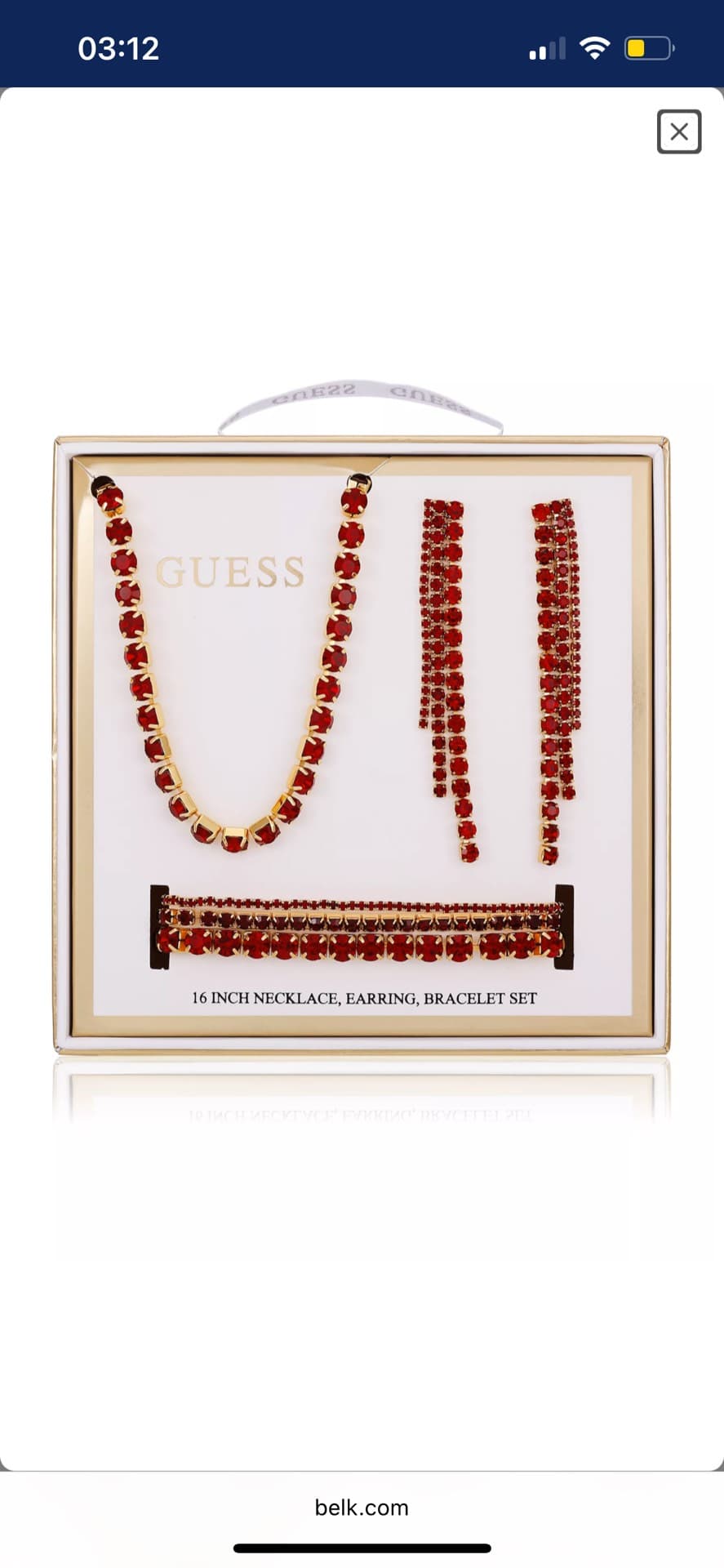 Elegant Red Jewelry Set