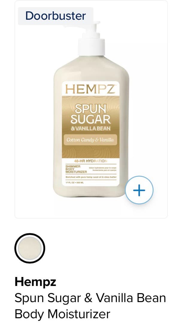 Hempz Spun Sugar & Vanilla Bean Moisturizer