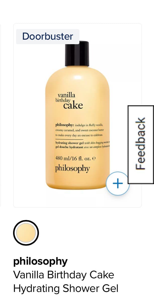 Vanilla Birthday Cake Shower Gel