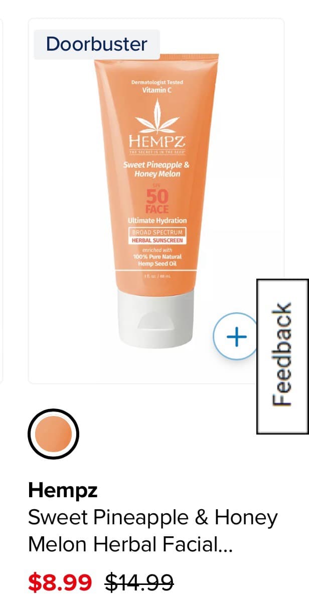 Hempz Sweet Pineapple & Honey Melon Sunscreen