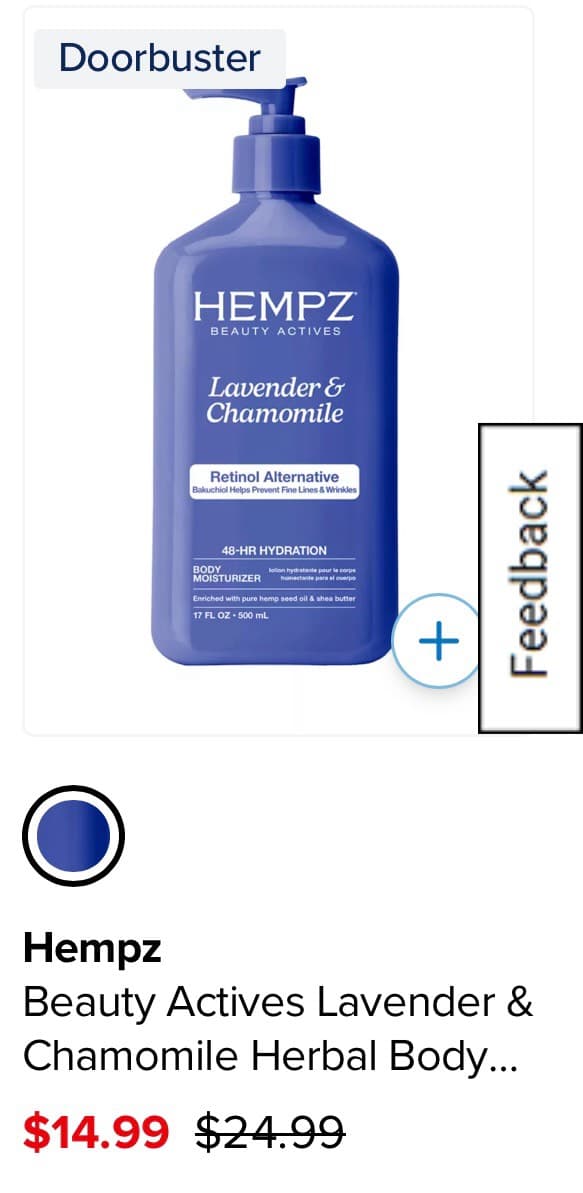 Hempz Lavender & Chamomile Body Moisturizer