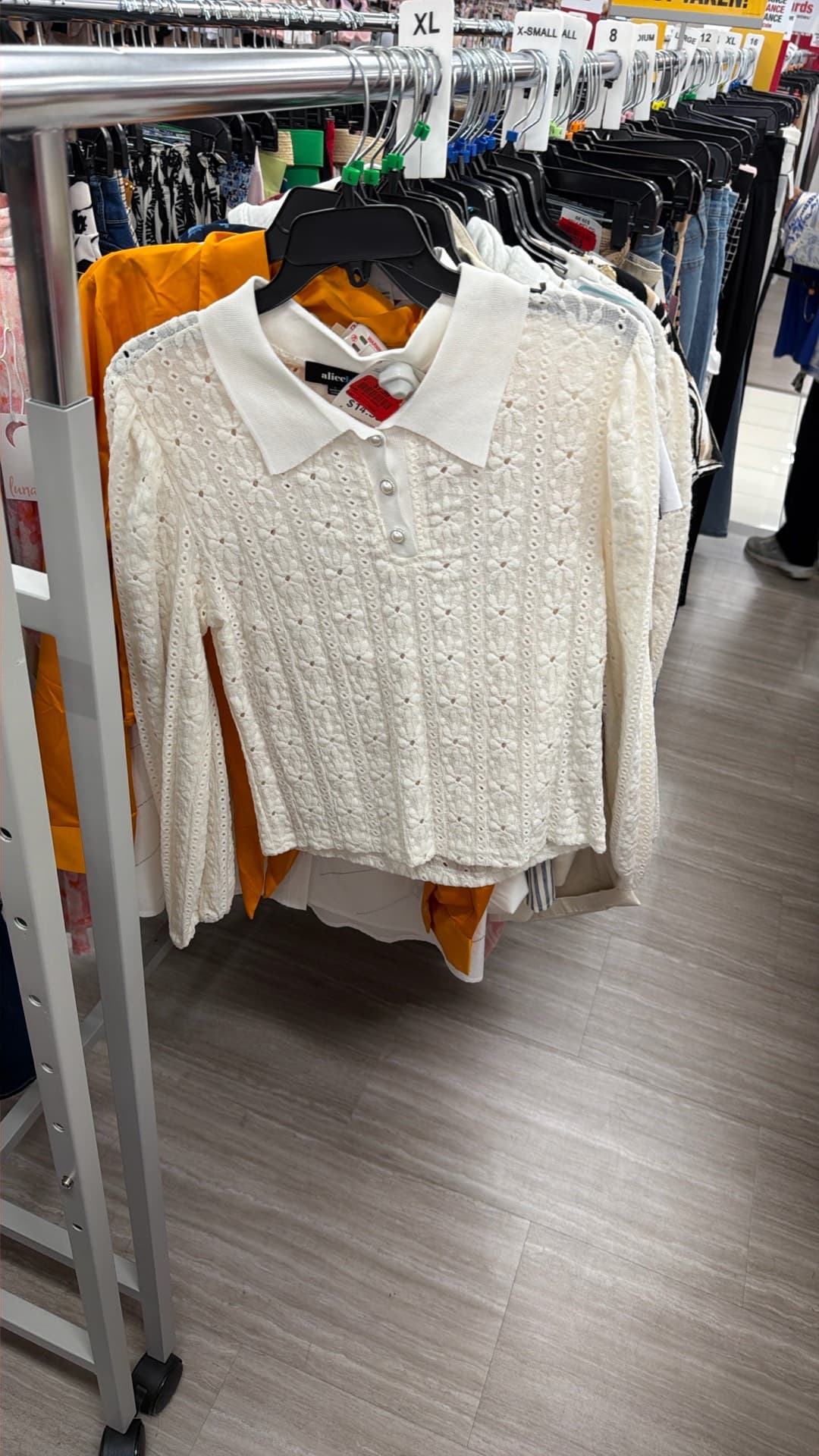 Trendy White Long Sleeve Top