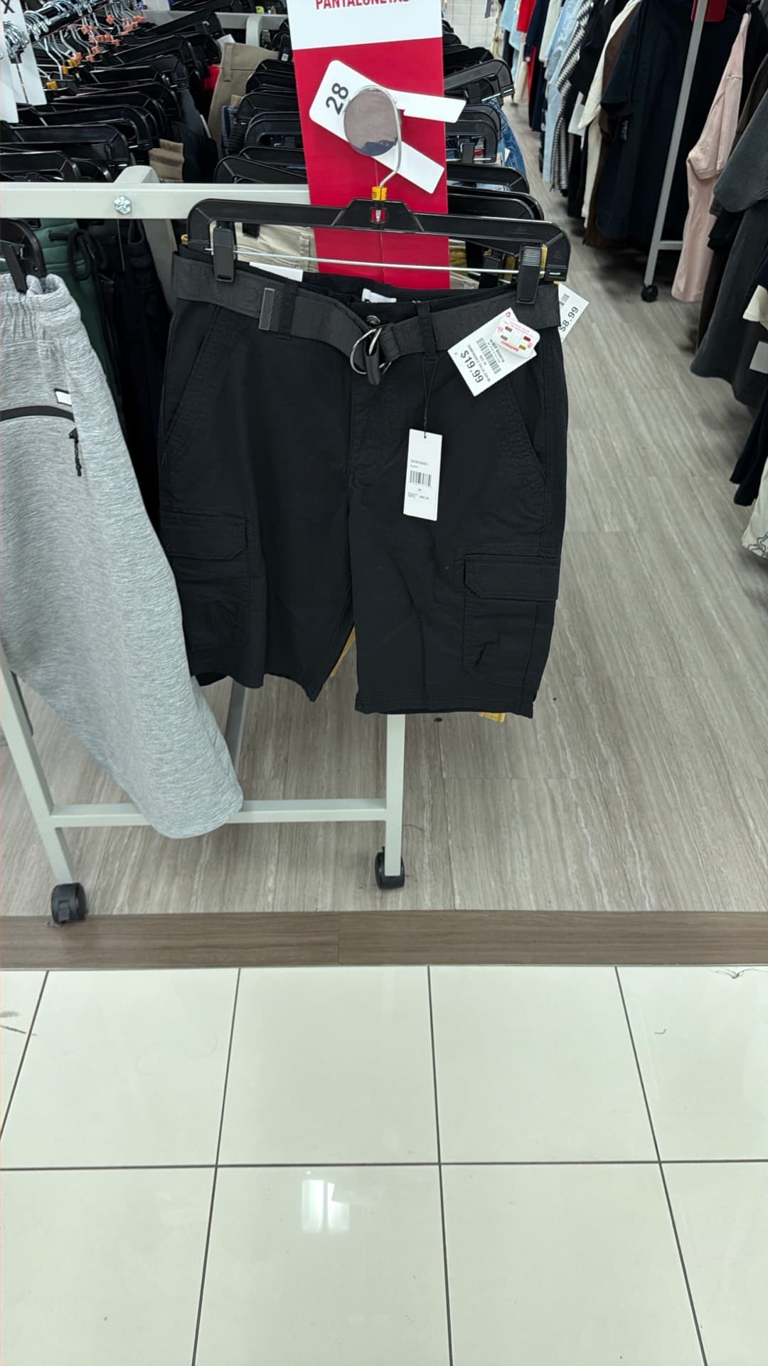 Trendy Black Cargo Shorts