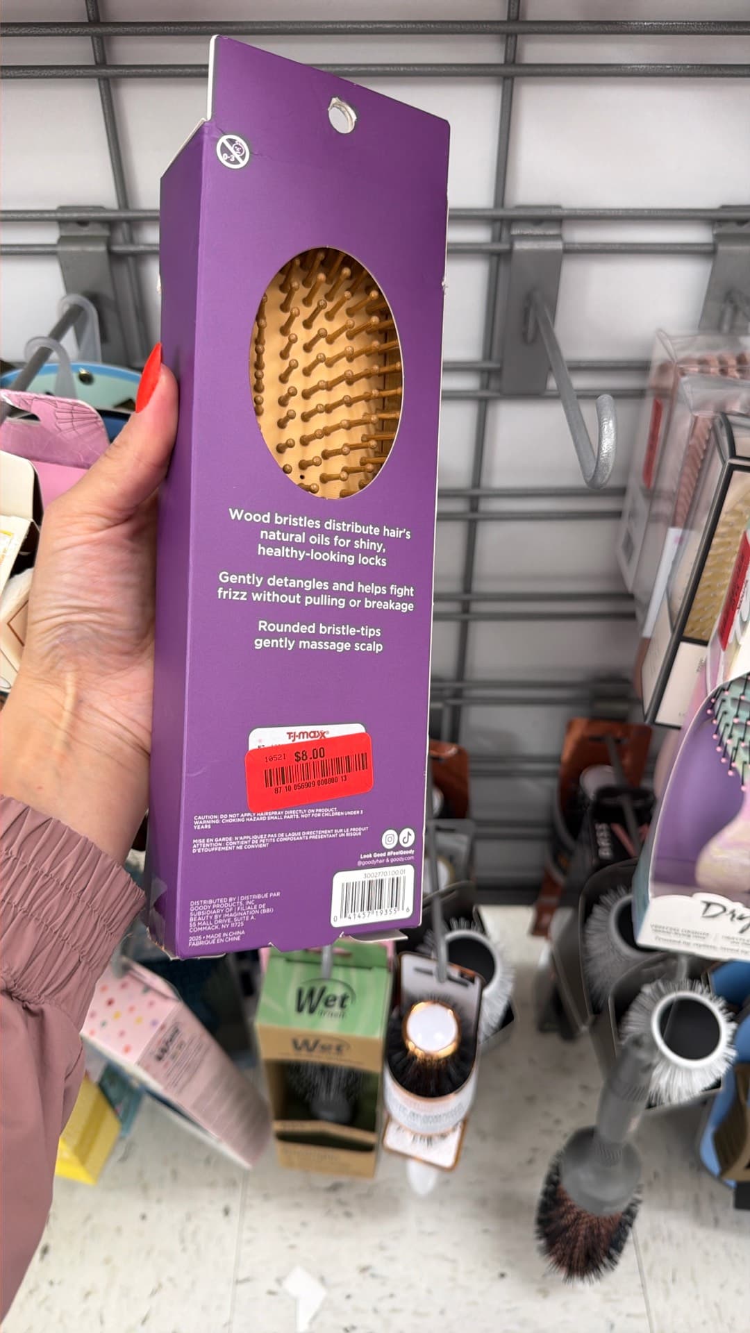 Wooden Bristle Hair Brush