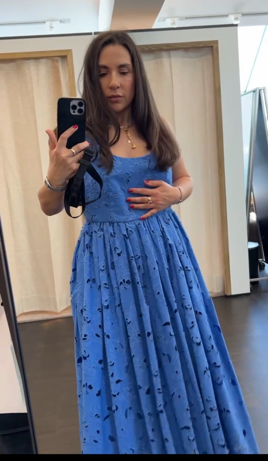 Floral Blue Maxi Dress