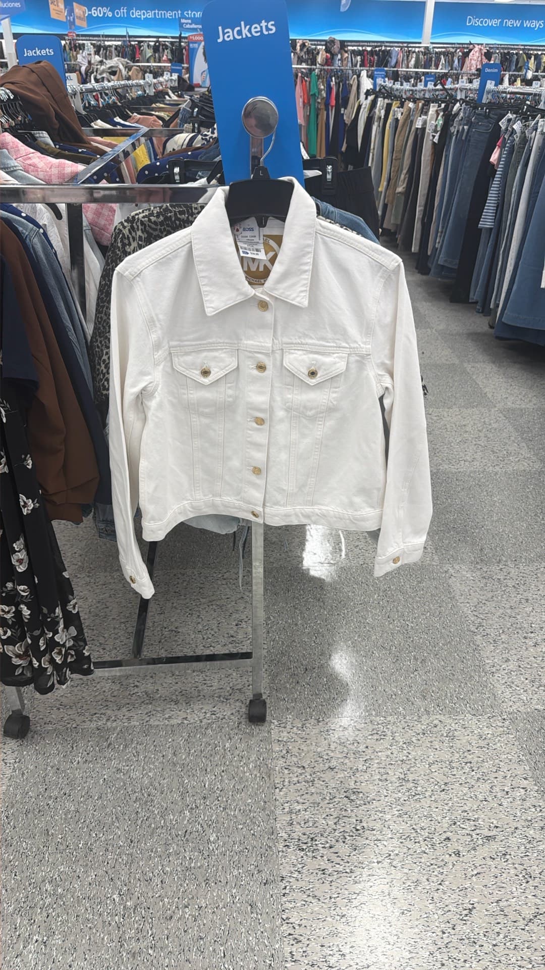 Trendy White Denim Jacket