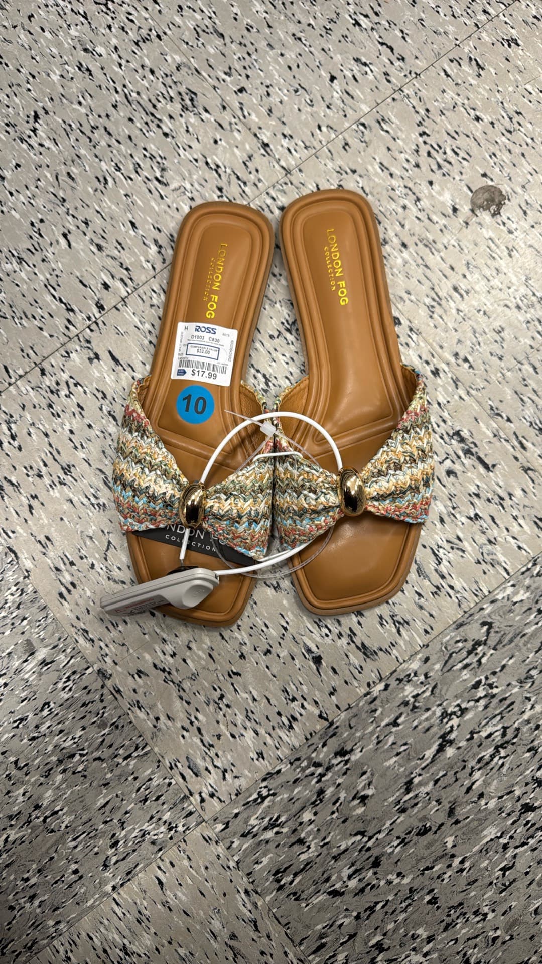 London Fog Slide Sandals