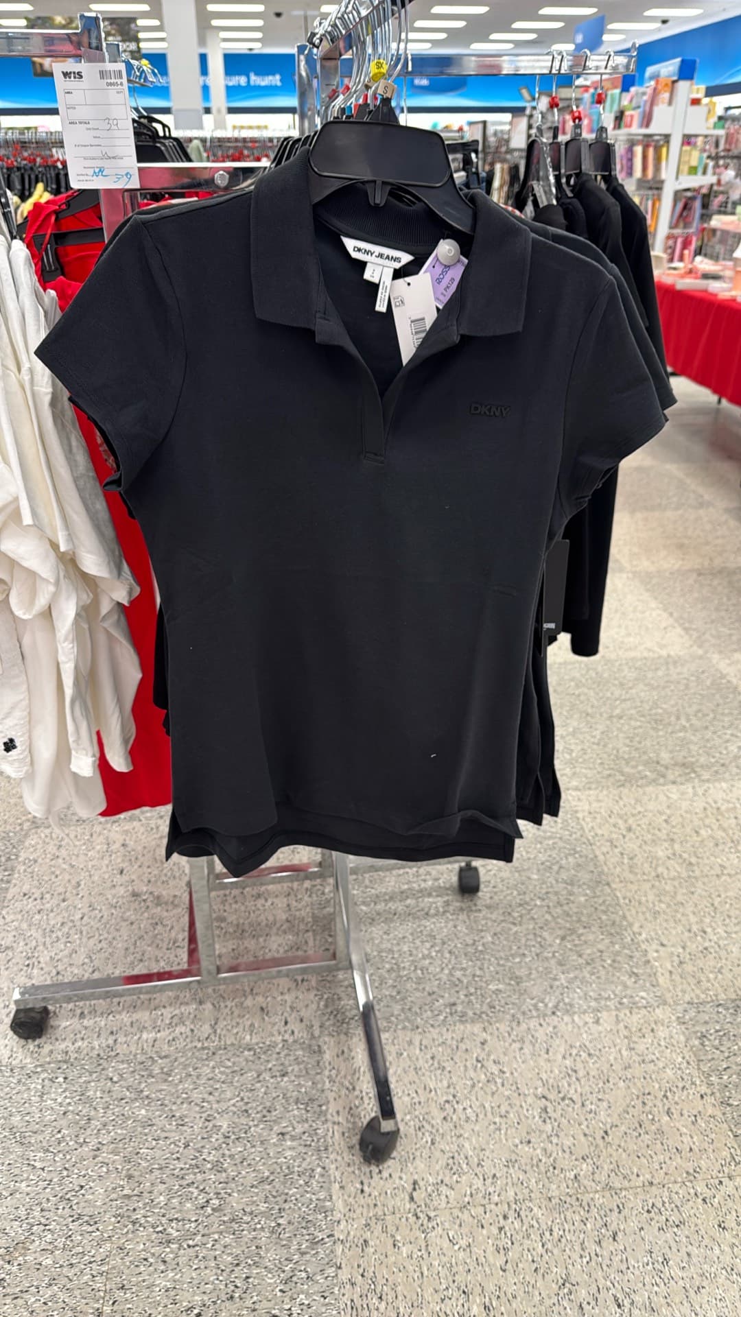 DKNY Black Polo Shirt