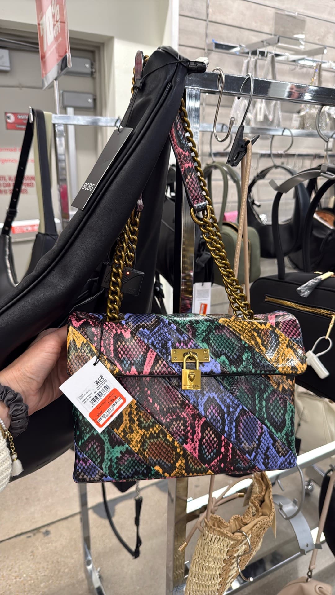 Colorful Snake Print Handbag
